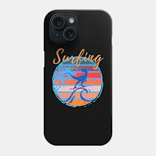 Surfing Velociraptor Phone Case