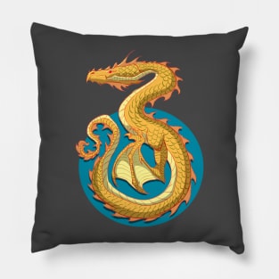 Yellow Dragon Pillow