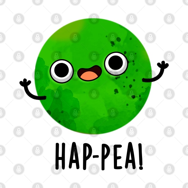 Hap-pea Cute Happy Pea Pun by punnybone