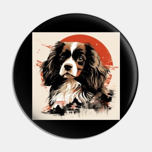 Japanese Spaniel with a splash of color Pin