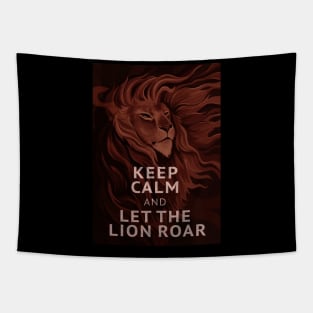 Keep Calm and Let the Lion Roar Tapestry