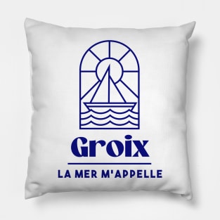 Ile de Groix the sea is calling me - Brittany Morbihan 56 Sea Holidays Beach Pillow