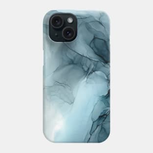 Blue Ocean Fog Abstract Gradient Painting Phone Case