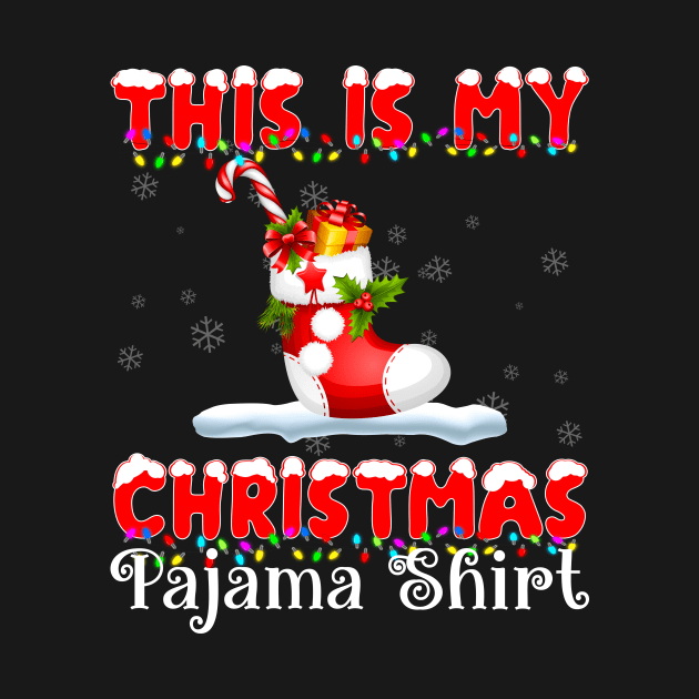 this is my Christmas pajama shirt red sock with gifts by TeesCircle