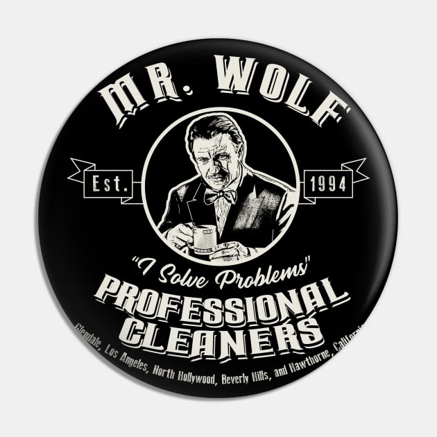 Mr. Wolf Cleaning Services Pin by Alema Art