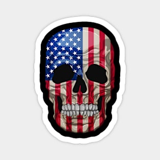 Skull, American flag Magnet