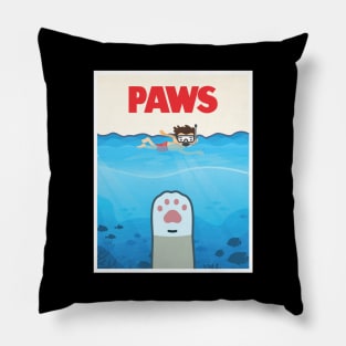 PAWS -JAWS Poster Parody Pillow