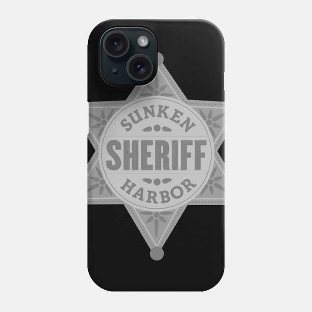 Sunken Harbor Sheriff Badge Phone Case by Fireside Mystery Theatre