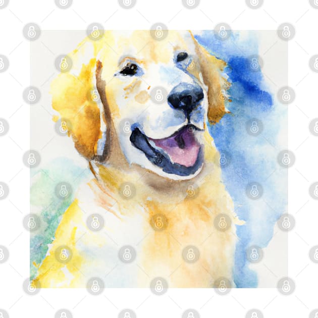 Golden Retriever Watercolor - Gift For Dog Lovers by Edd Paint Something