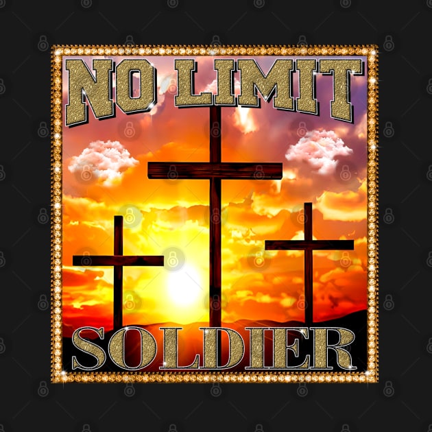 No Limit Soldier Gold - Hip Hop Inspired Spiritual T-shirt by Madison Market