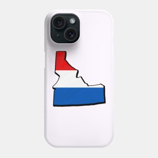 Red, White, and Blue Idaho Outline Phone Case
