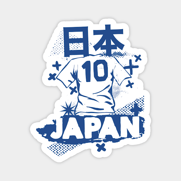 Vintage Japanese Football // Retro Grunge Japan Soccer Magnet by SLAG_Creative