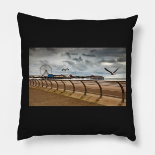 Blackpool beach Pillow