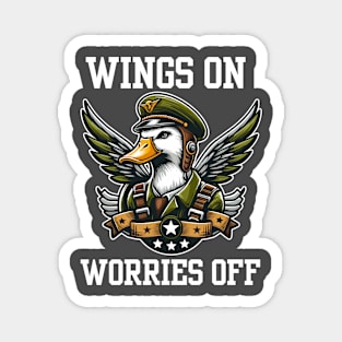 Wings on, worries off Magnet