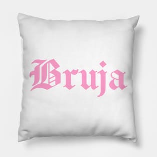 Bruja Gothic Pink Text Pillow