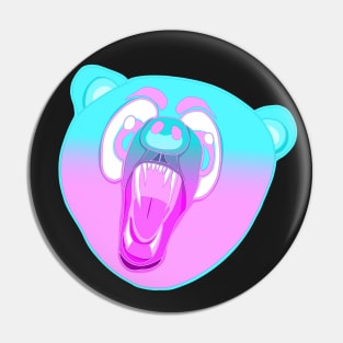Pink and Blue Gradient Bear Pin