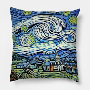 Starry Night Style Pillow