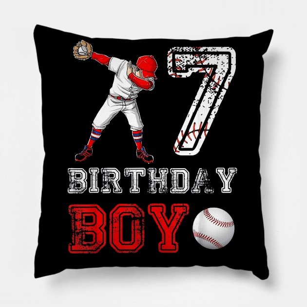 7th Birthday Boy Baseball Player Toodler Pillow by Vigo