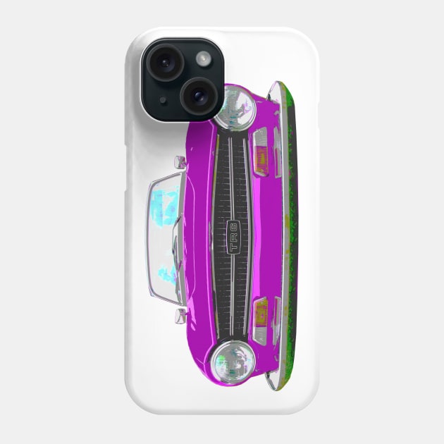 Triumph TR6 1970s classic British sports car purple Phone Case by soitwouldseem