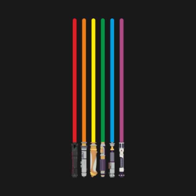 rainbow lightsaber shirt