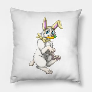 Bobtail BunnyCat: Cream Point (Yellow) Pillow