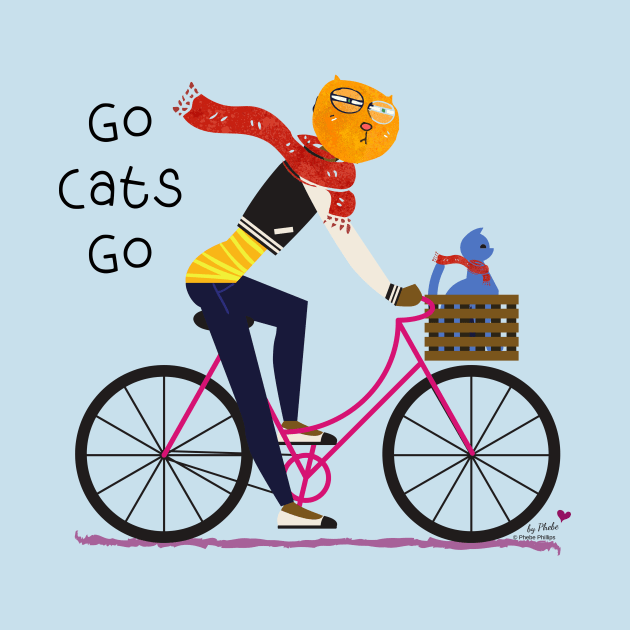 Go Cats Go by Phebe Phillips