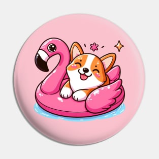 Corgi girl pool party Pin