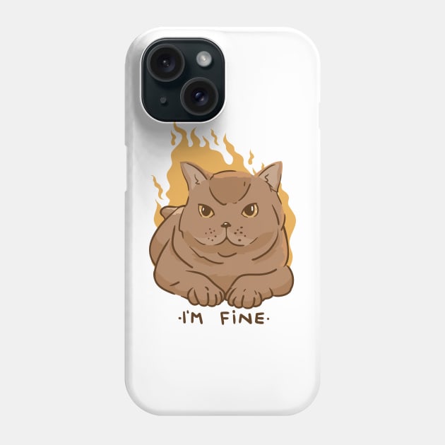 Im Fine Cat  P R t shirt Phone Case by LindenDesigns