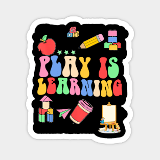 Retro Play Is Learning Kindergarten Teacher Daycare Magnet