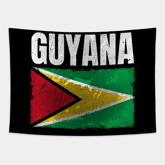 Distressed Guyana Flag Graphic Gifts for Men Women Guyanese Tapestry by Smoothbeats