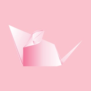 Pink origami mouse T-Shirt