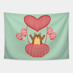 Groundhog christmas balloons Tapestry