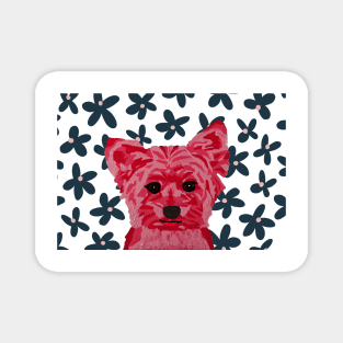 Kate Yorkie by Flower Wallpaper Magnet