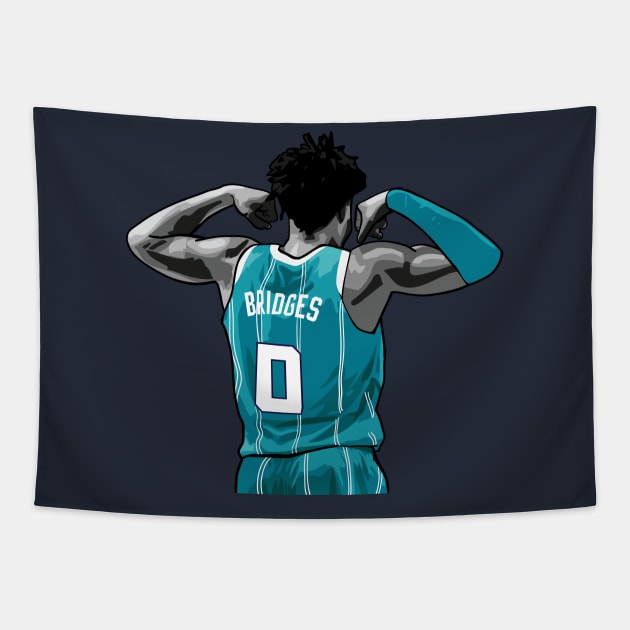 Miles Bridges Vector Back Tapestry by qiangdade