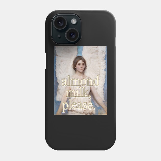 Almond Milk, Please. Angel Phone Case by ellanely