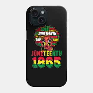 Celebrate Juneteenth Messy Bun Black Women 1865 Juneteenth Phone Case