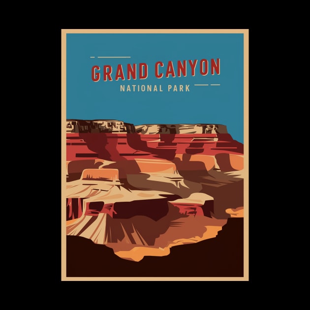 Grand Canyon National Park Minimalist Retro Poster by Perspektiva