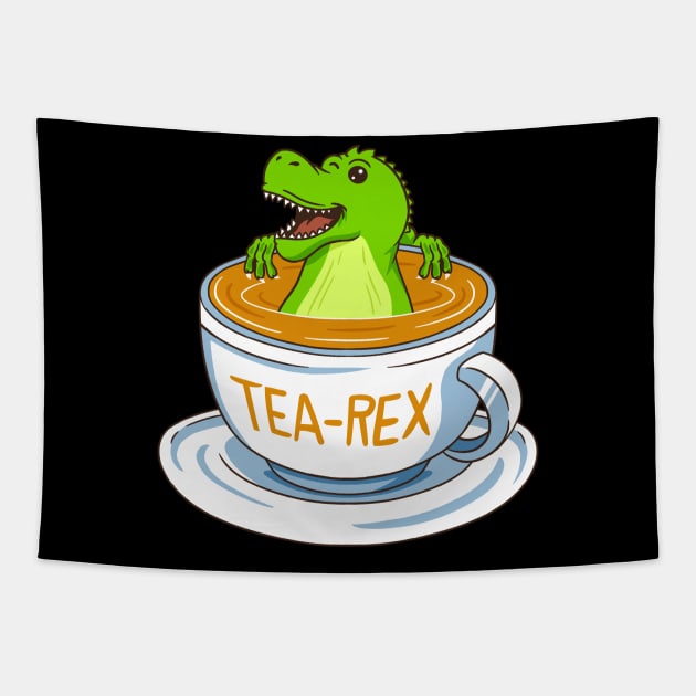 Tea-Rex Tapestry by Illustrasikuu