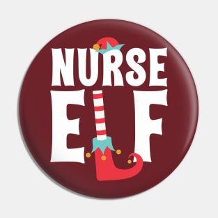 Nurse Elf Cute Funny Christmas Pin