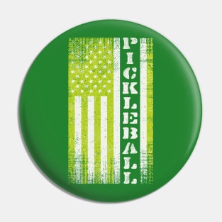 Vintage Pickleball American Flag Pin