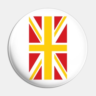 Liverpool Red White Yellow Union Jack Flag Pin