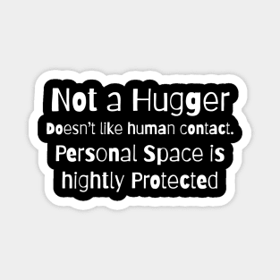 Not A Hugger Funny Sarcastic cactus Magnet