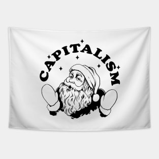 Capitalism Satna (B&W) Tapestry