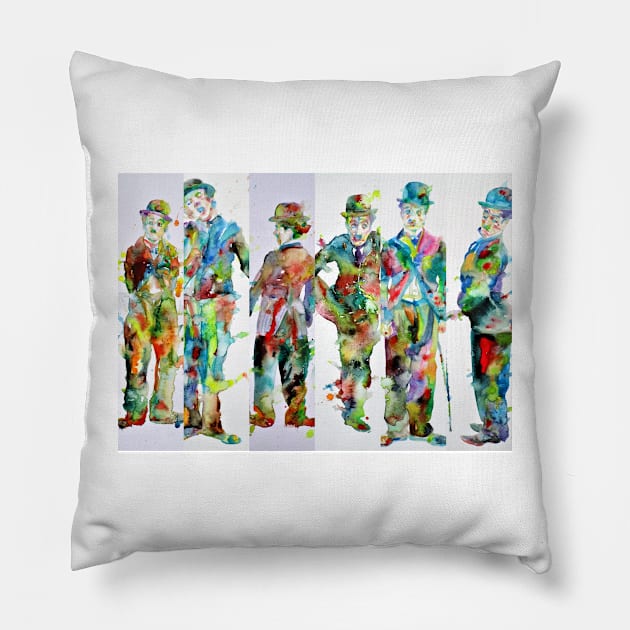 SIX TIMES CHAPLIN Pillow by lautir