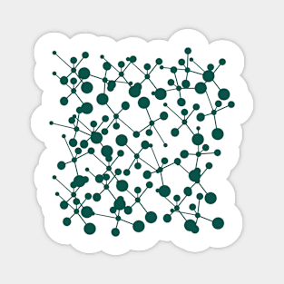 green dot and line pattern Magnet