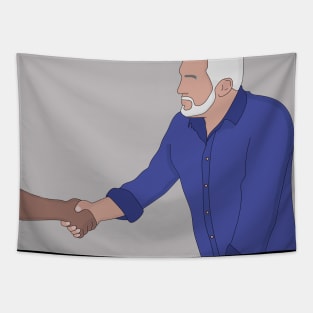 The Hollywood Handshake Tapestry