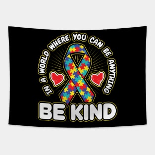 Autism Awareness Be Kind Ribbon Kindness Gift Tapestry