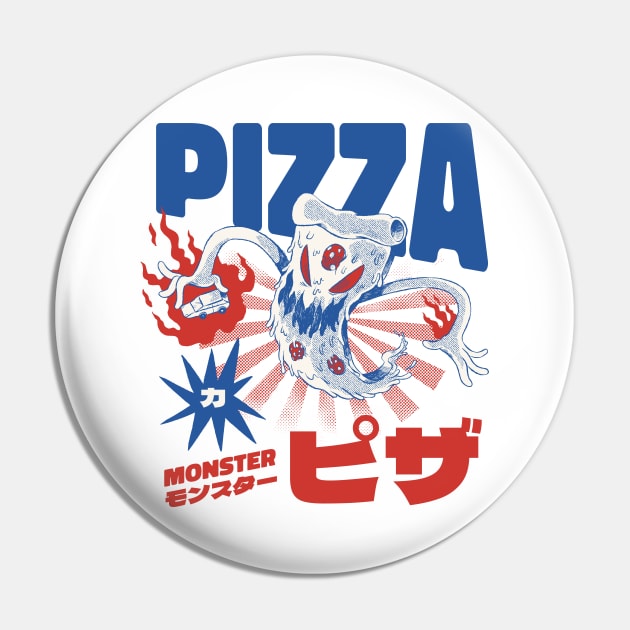 Pizza Kong Japanese Monster Kaiju Food I Love Pizza Pin by playingtheangel