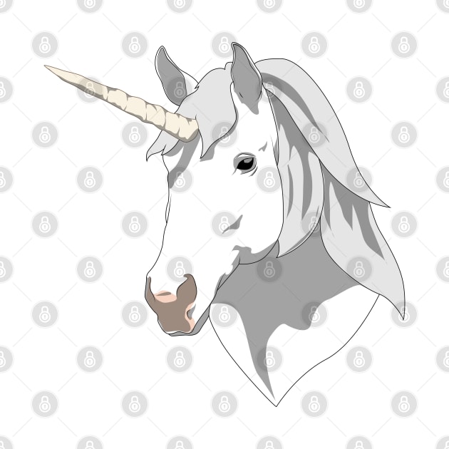 Unicorn Head by Sticker Steve