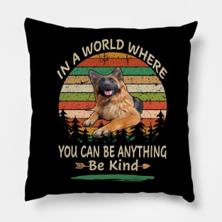 In A World Where You Can Be Anything Be Kind Vintage Pillow